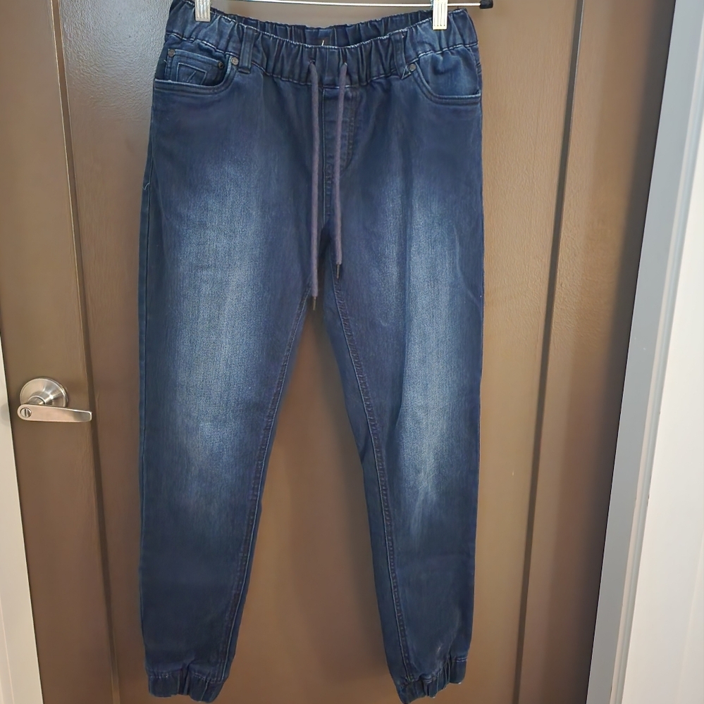 Blue Relaxed Fit Jeans with Worn-In Look